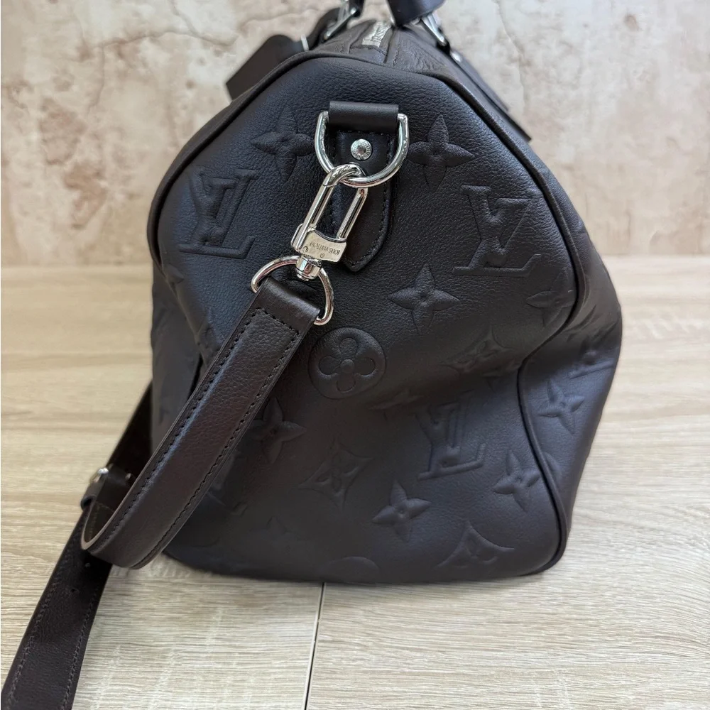 🔥 Louis Vuitton X EDUN Monogram Revelation Keepall 45 Bandouliere in mocha brown